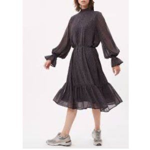 Minimum Mikkeline Floral Midi Dress Navy Size 38